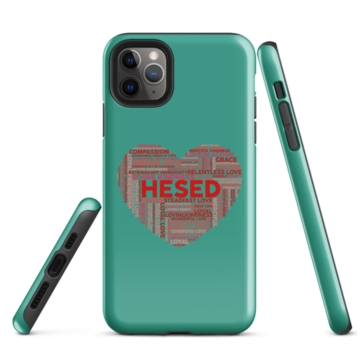 Christian Phone Case Hesed Heart Teal for iPhone® iPhone® Phone Cases   