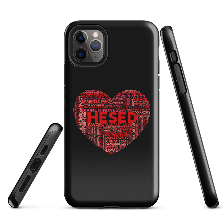 Christian Phone Case Hesed Heart Black for iPhone® iPhone® Phone Cases   