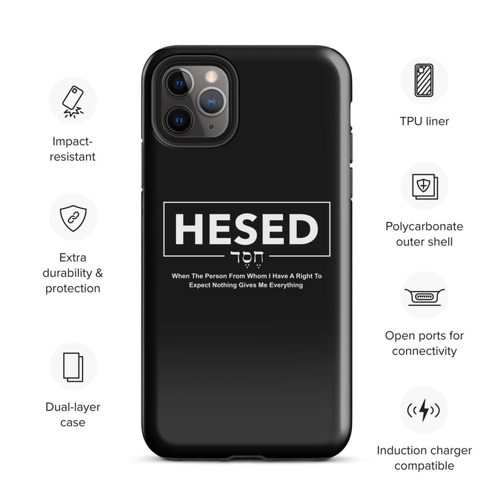 Christian Phone Case Hesed Everything Black for iPhone® iPhone® Phone Cases   