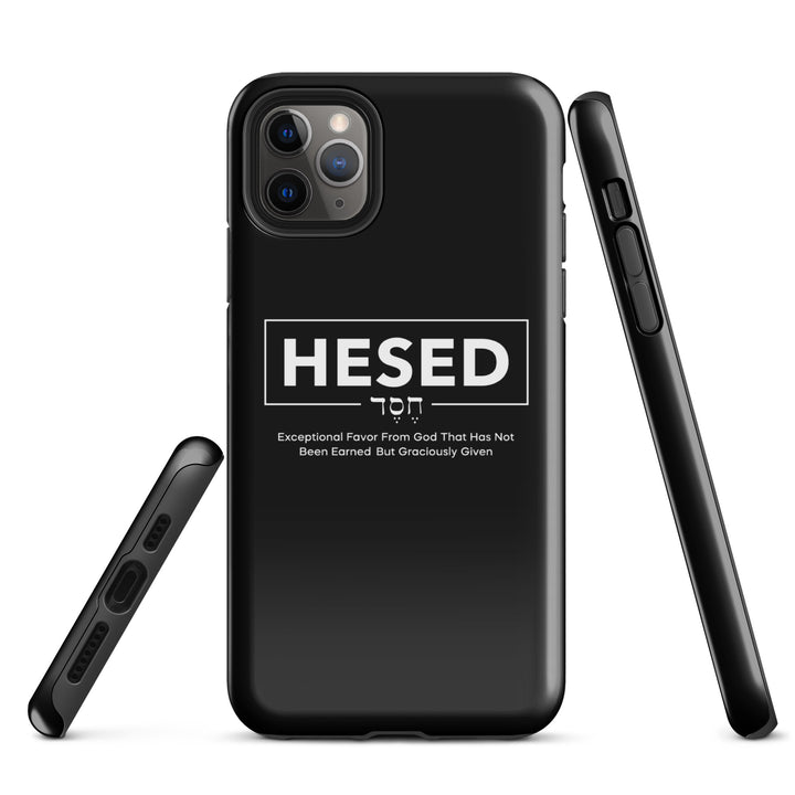 Christian Phone Case Hesed Hebrew Exceptional Favor Black for iPhone® iPhone® Phone Cases   