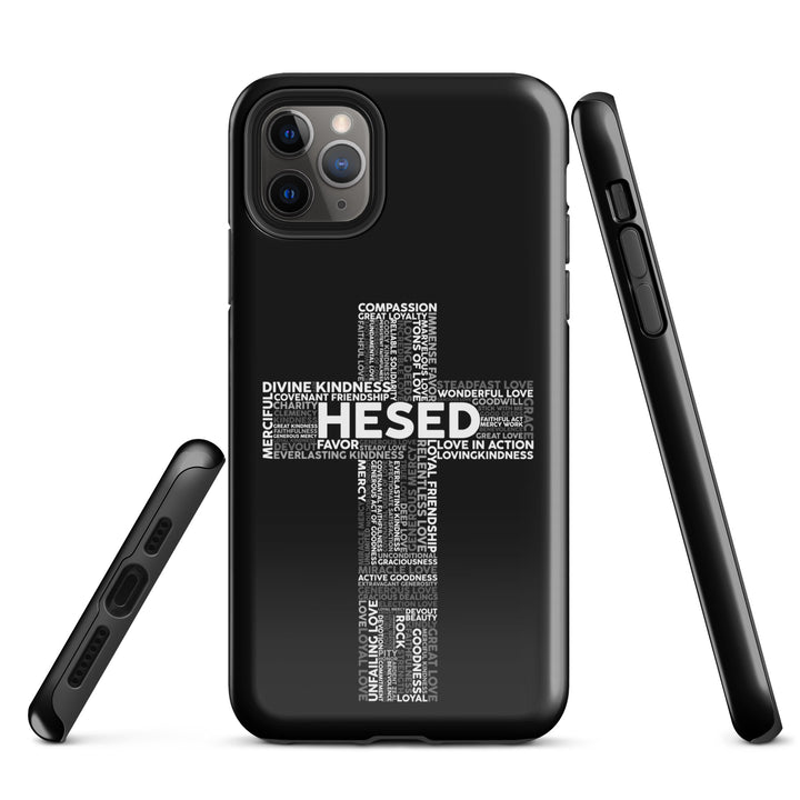 Christian Phone Case Hesed Cross Black for iPhone® iPhone® Phone Cases   