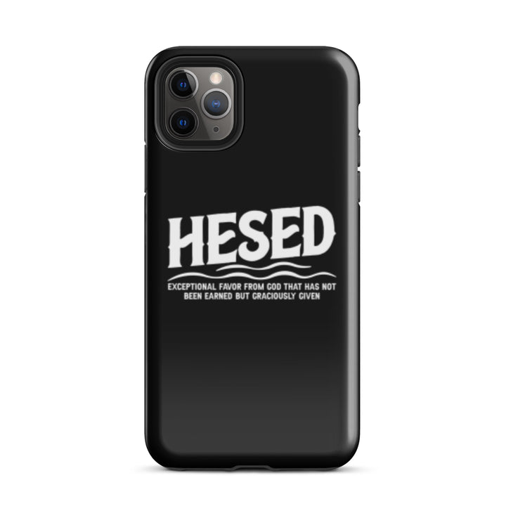 Christian Phone Case Hesed Exceptional Favor Black for iPhone® iPhone® Phone Cases Glossy iPhone 11 Pro Max 