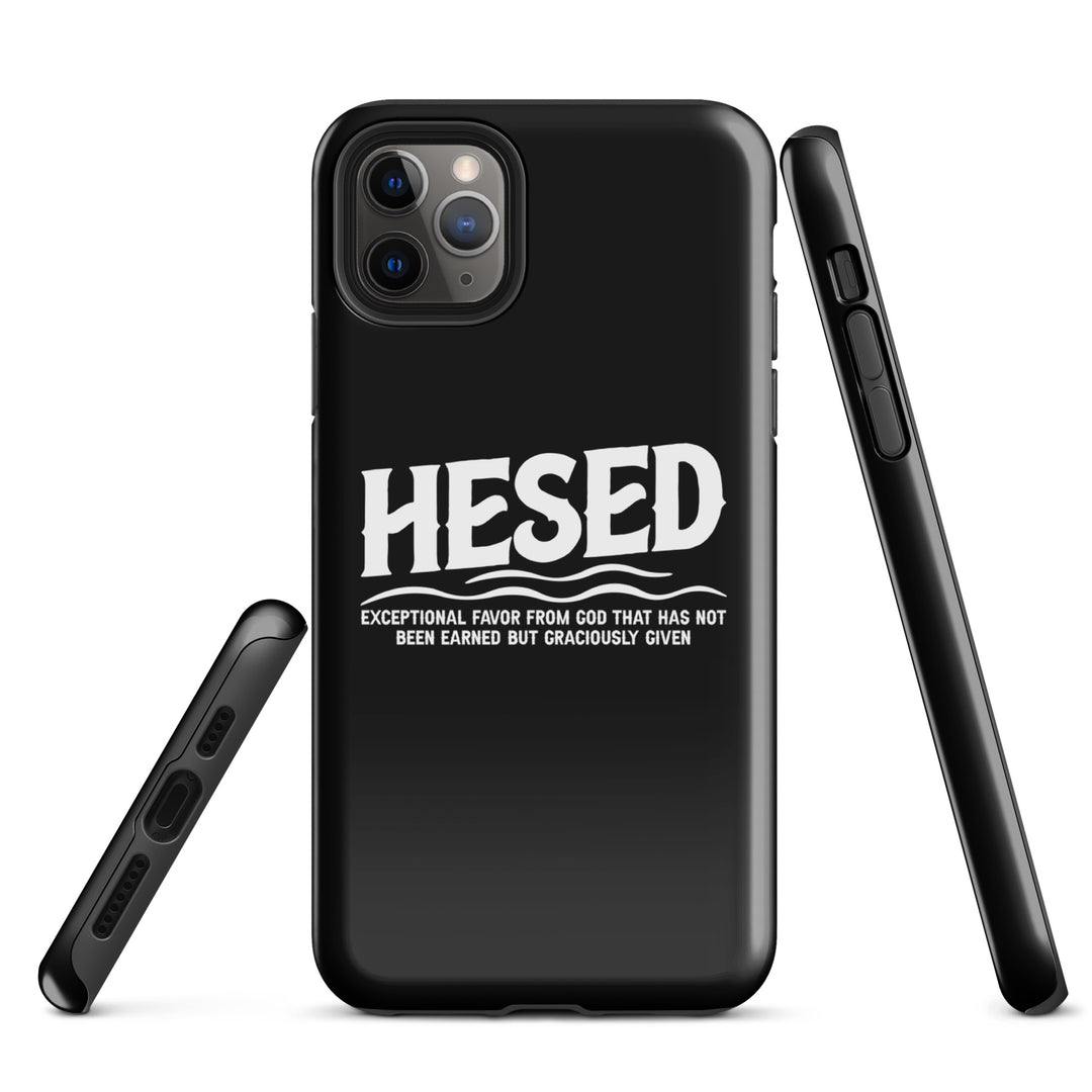 Christian Phone Case Hesed Exceptional Favor Black for iPhone® iPhone® Phone Cases   