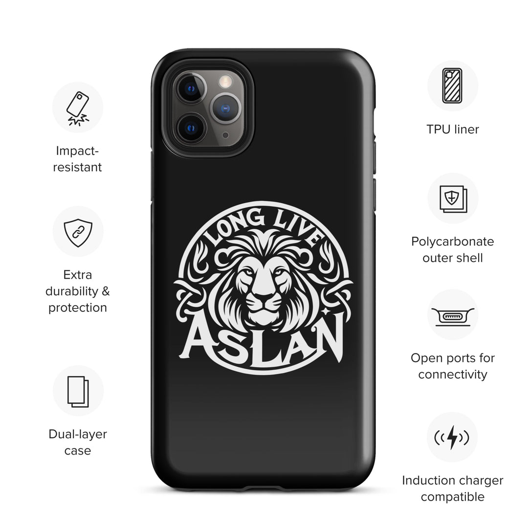 Christian Phone Case Long Live Aslan Black for iPhone® iPhone® Phone Cases   