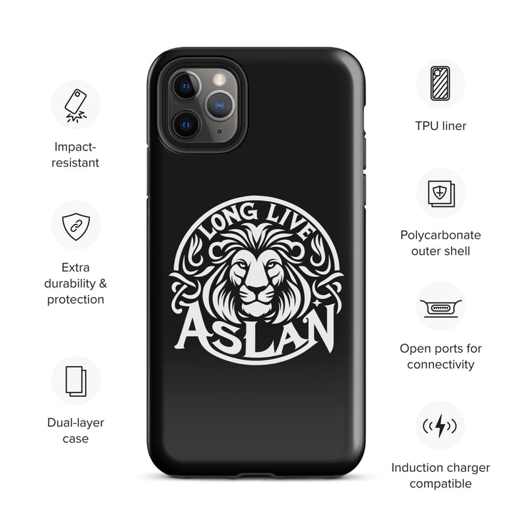 Christian Phone Case Long Live Aslan Black for iPhone® iPhone® Phone Cases   