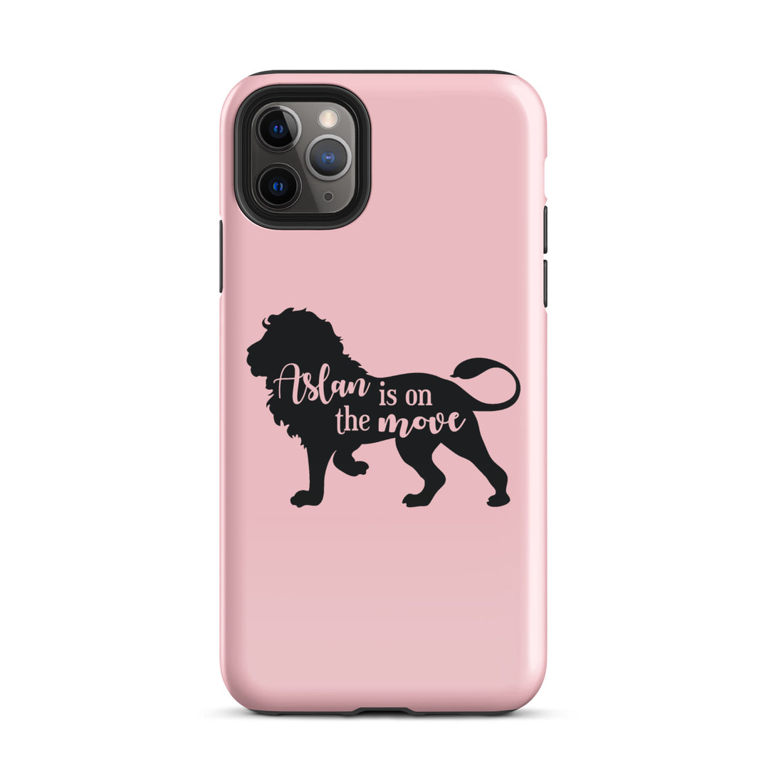 Christian Phone Case Aslan Is On Move Pink for iPhone® iPhone® Phone Cases Glossy iPhone 11 Pro Max 