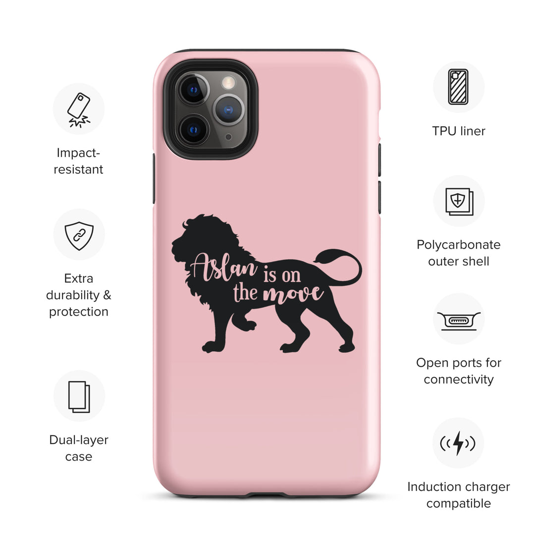 Christian Phone Case Aslan Is On Move Pink for iPhone® iPhone® Phone Cases   