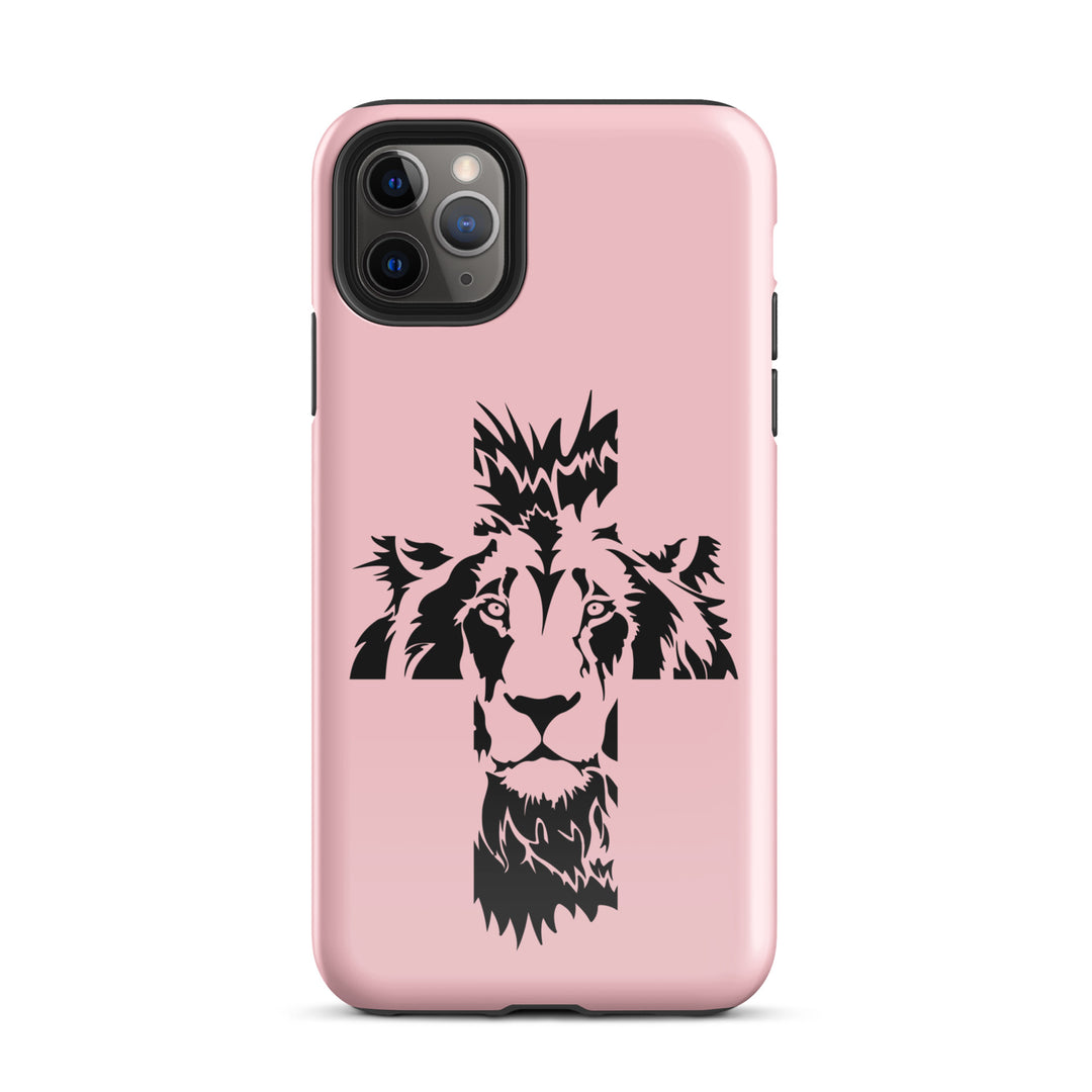 Christian Phone Case Aslan Cross Pink for iPhone® iPhone® Phone Cases Glossy iPhone 11 Pro Max 