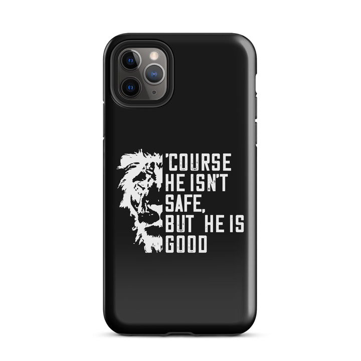 Christian Phone Case for iPhone® 'Course He Isn't Safe Black iPhone® Phone Cases Glossy iPhone 11 Pro Max 