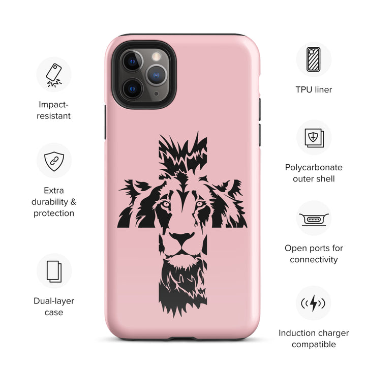 Christian Phone Case Aslan Cross Pink for iPhone® iPhone® Phone Cases   