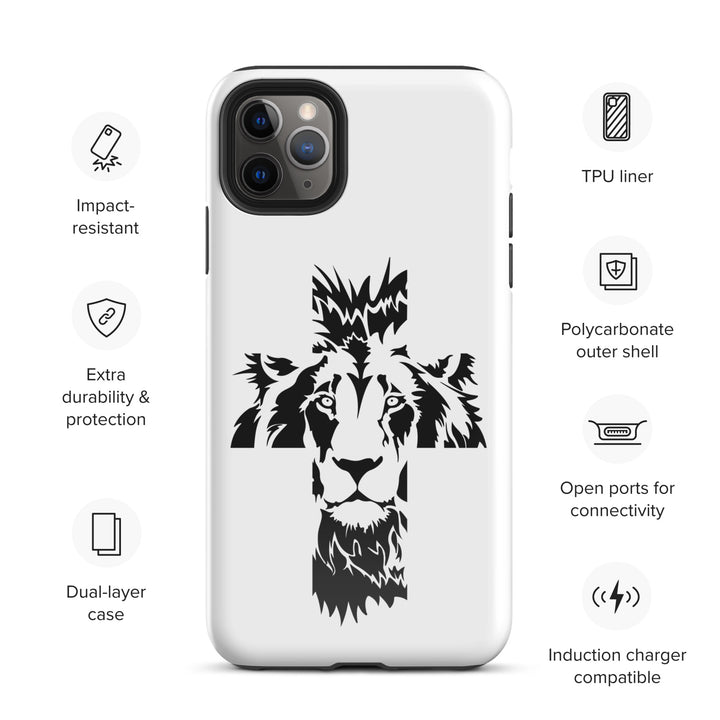 Christian Phone Case Aslan Cross White for iPhone® iPhone® Phone Cases   