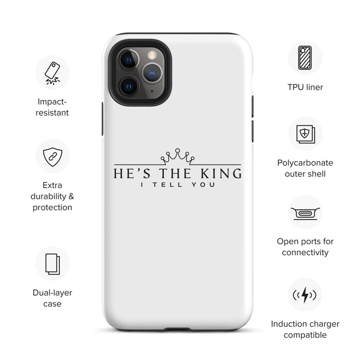 Christian Phone Case He's The King White for iPhone® iPhone® Phone Cases   