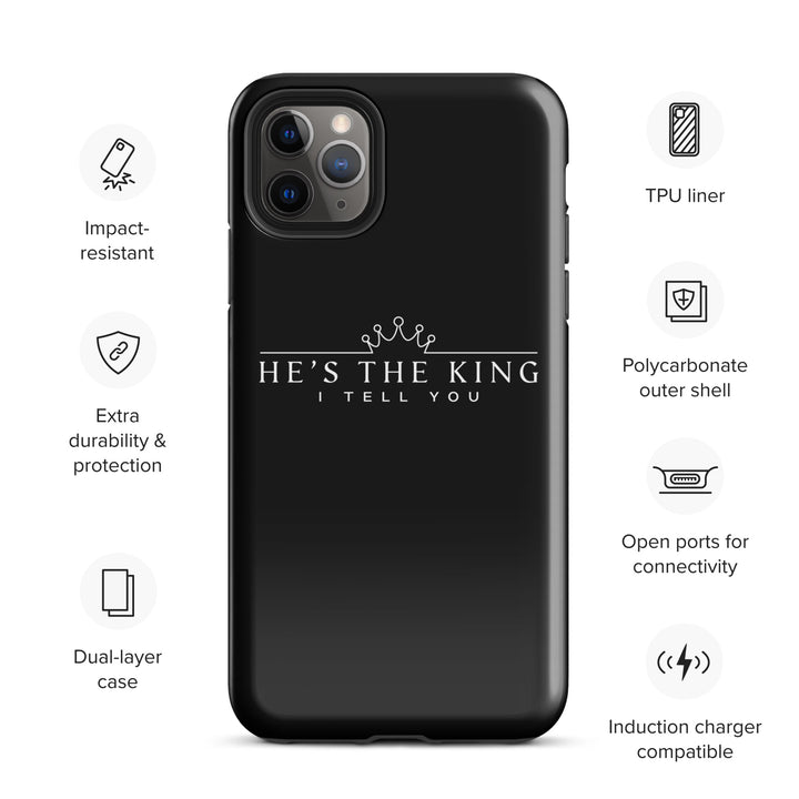 Christian Phone Case He's The King Black for iPhone® iPhone® Phone Cases   