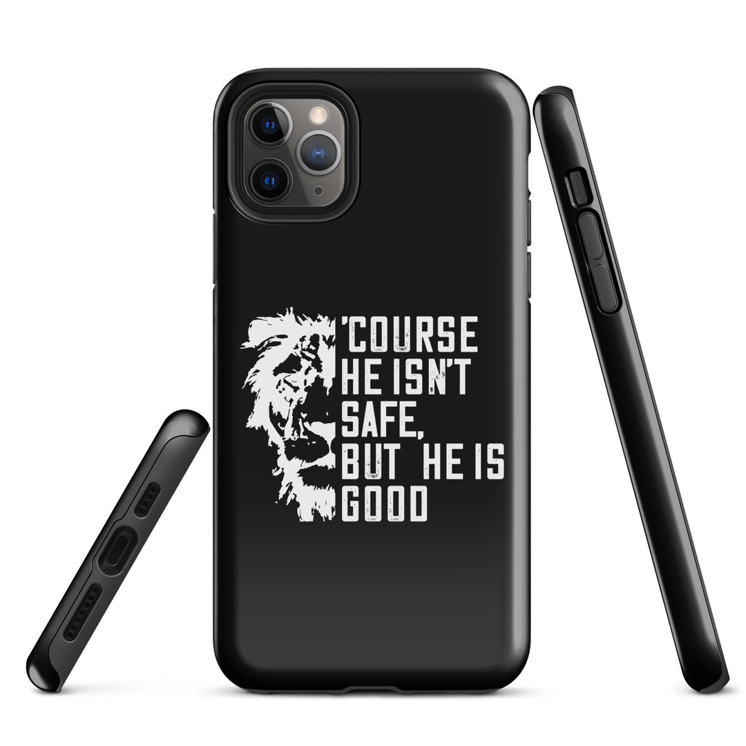 Christian Phone Case for iPhone® 'Course He Isn't Safe Black iPhone® Phone Cases   