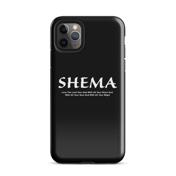 Christian Phone Case Shema Love The Lord Black  for iPhone® iPhone® Phone Cases Glossy iPhone 11 Pro Max 