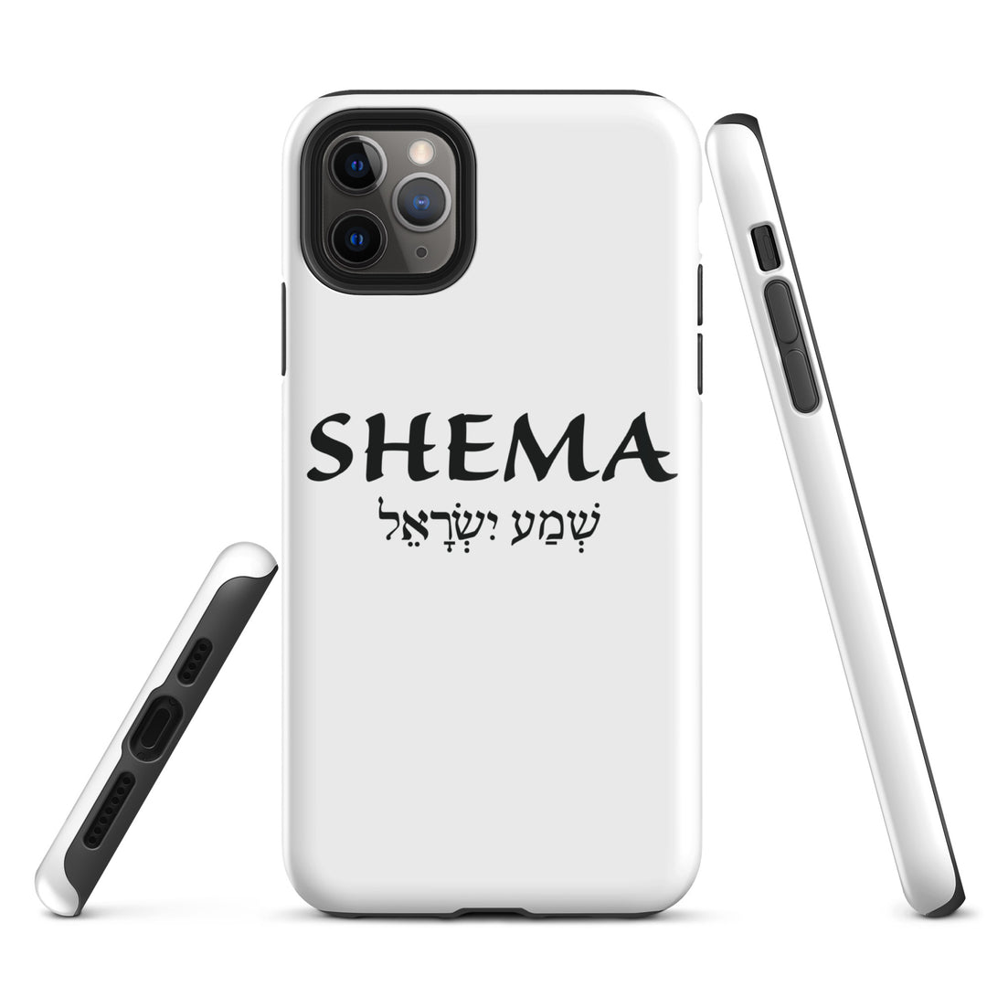 Christian Phone Case Shema Hebrew White for iPhone® iPhone® Phone Cases   