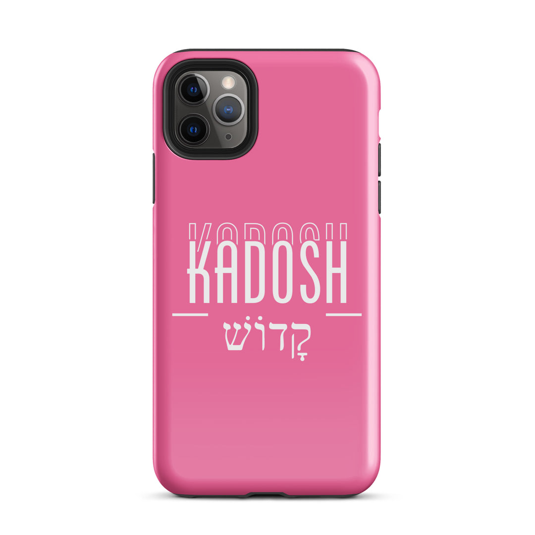 Christian Phone Case Kadosh Hebrew Pink for iPhone® iPhone® Phone Cases Glossy iPhone 11 Pro Max 