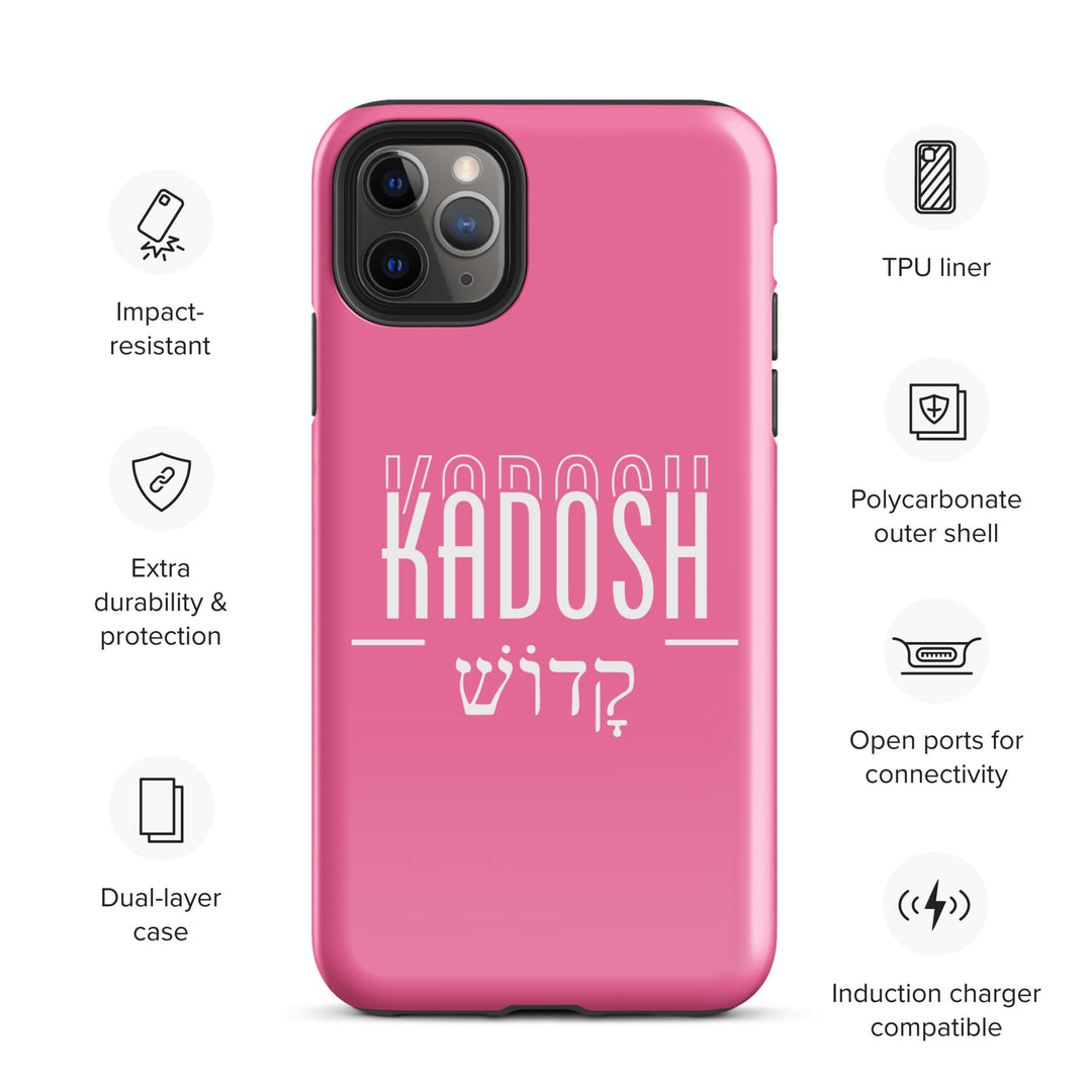 Christian Phone Case Kadosh Hebrew Pink for iPhone® iPhone® Phone Cases   