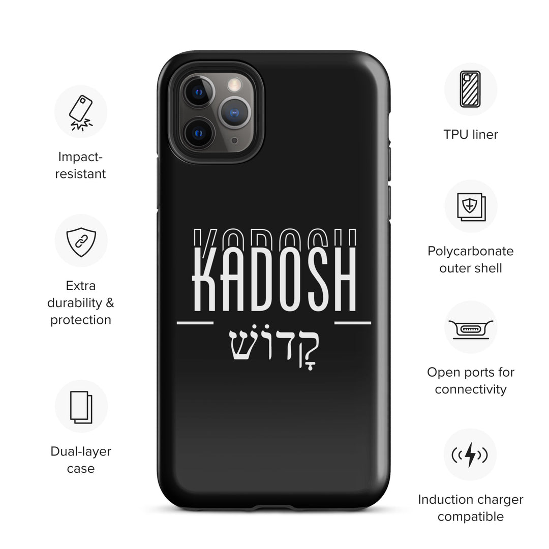 Christian Phone Case Kadosh Hebrew Black for iPhone® iPhone® Phone Cases   