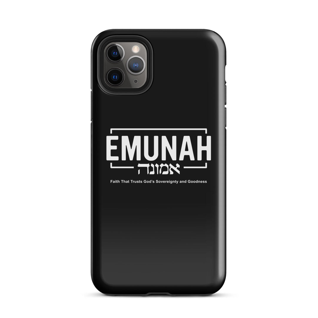 Christian Phone Case Emunah Faith That Trusts Black for iPhone® iPhone® Phone Cases Glossy iPhone 11 Pro Max 