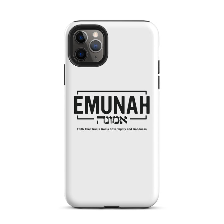 Christian Phone Case Emunah Faith That Trusts White for iPhone® iPhone® Phone Cases Glossy iPhone 11 Pro Max 