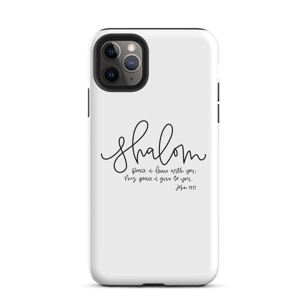 Christian Phone Case Shalom White for iPhone® iPhone® Phone Cases Glossy iPhone 11 Pro Max 