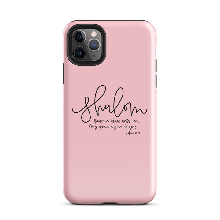 Christian Phone Case Shalom Pink for iPhone® iPhone® Phone Cases Glossy iPhone 11 Pro Max 