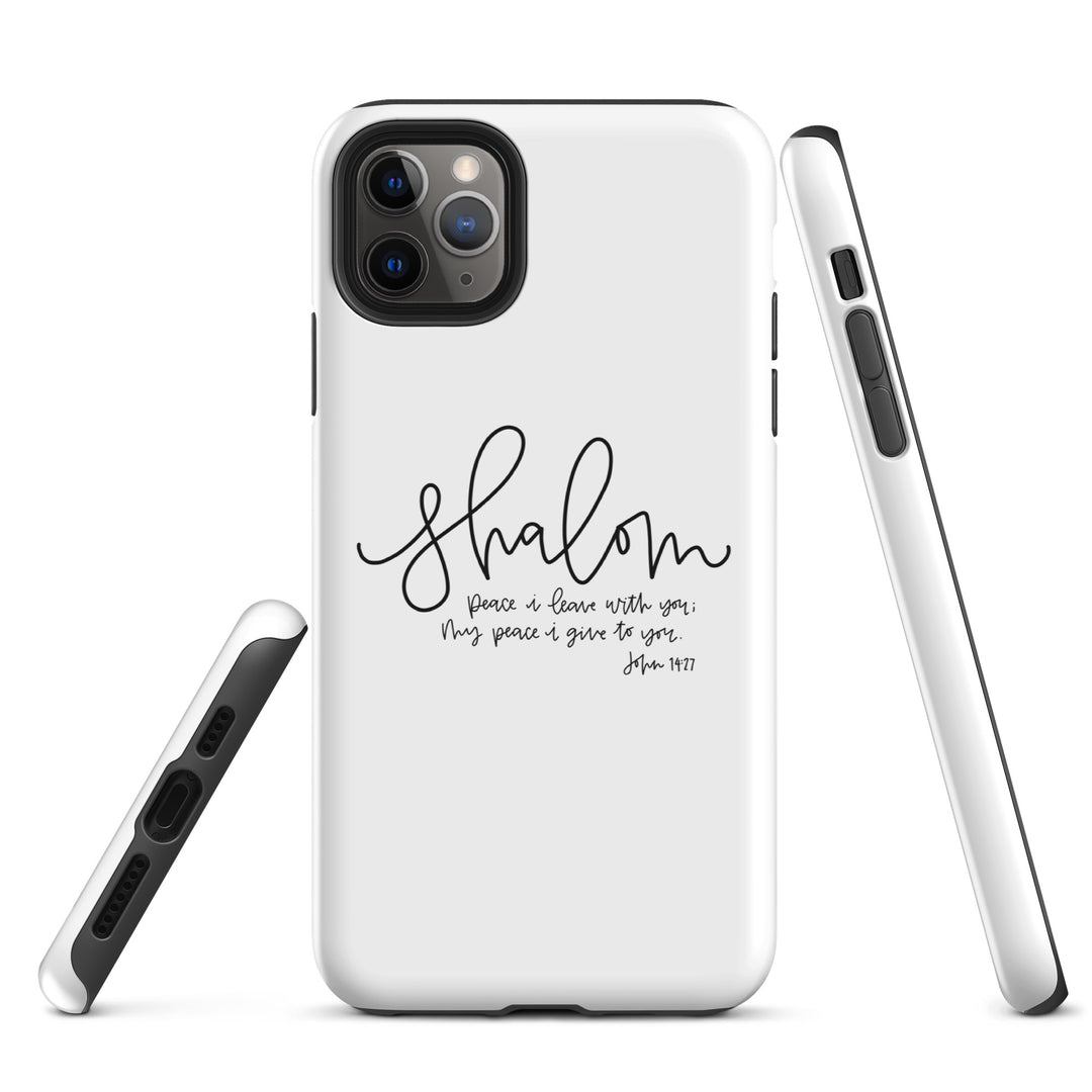 Christian Phone Case Shalom White for iPhone® iPhone® Phone Cases   