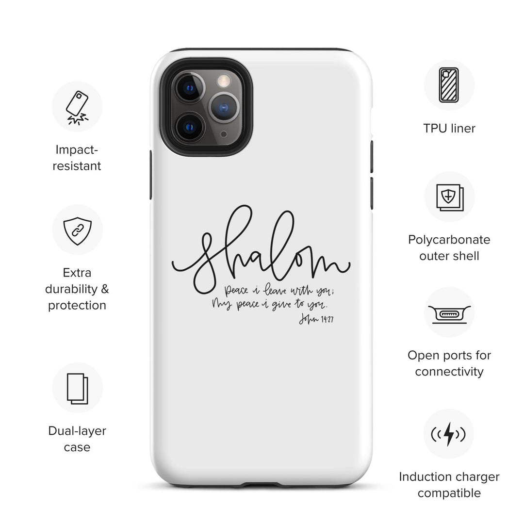 Christian Phone Case Shalom White for iPhone® iPhone® Phone Cases   