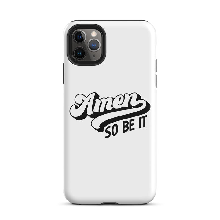 Christian Phone Case Amen So Be It White for iPhone® iPhone® Phone Cases Glossy iPhone 11 Pro Max 