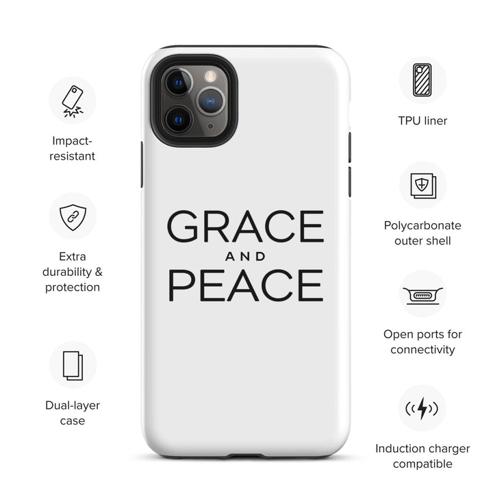 Christian Phone Case Grace and Peace White for iPhone® iPhone® Phone Cases   