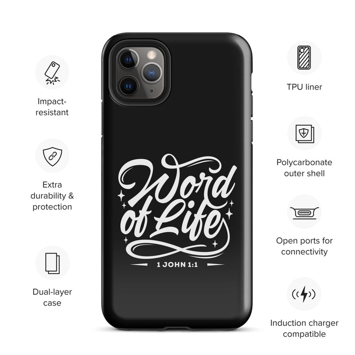 Christian Phone Case Word of Life Black for iPhone® iPhone® Phone Cases   