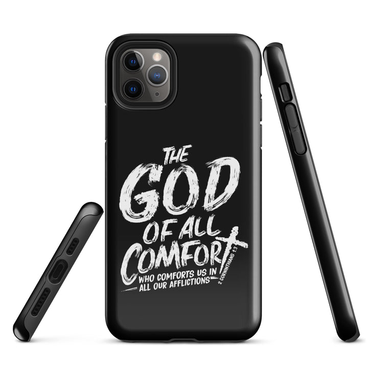 Christian Phone Case God of All Comfort Black for iPhone® iPhone® Phone Cases   