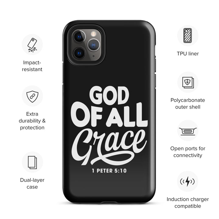 Christian Phone Case God of All Grace Black for iPhone® iPhone® Phone Cases   