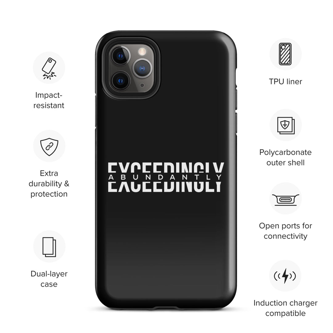 Christian Phone Case Exceedingly Abundantly Black for iPhone® iPhone® Phone Cases   