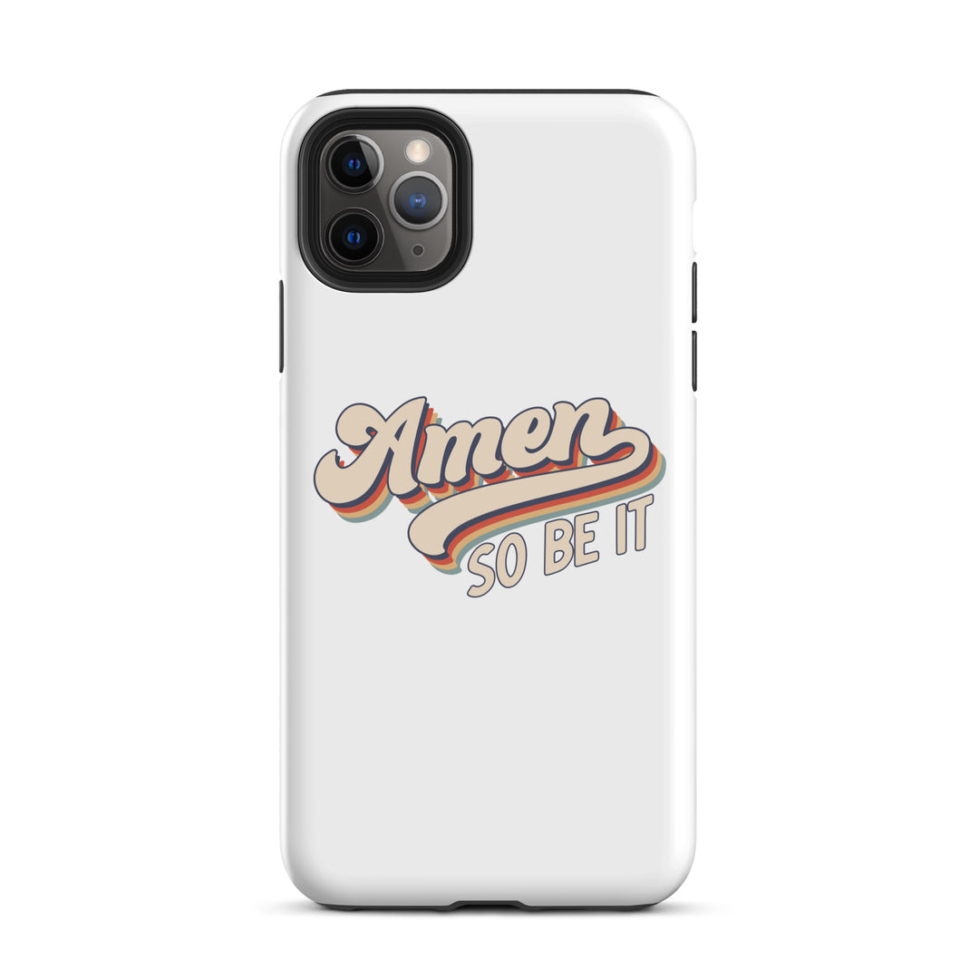 Christian Phone Case Amen So Be It White for iPhone® iPhone® Phone Cases Glossy iPhone 11 Pro Max 