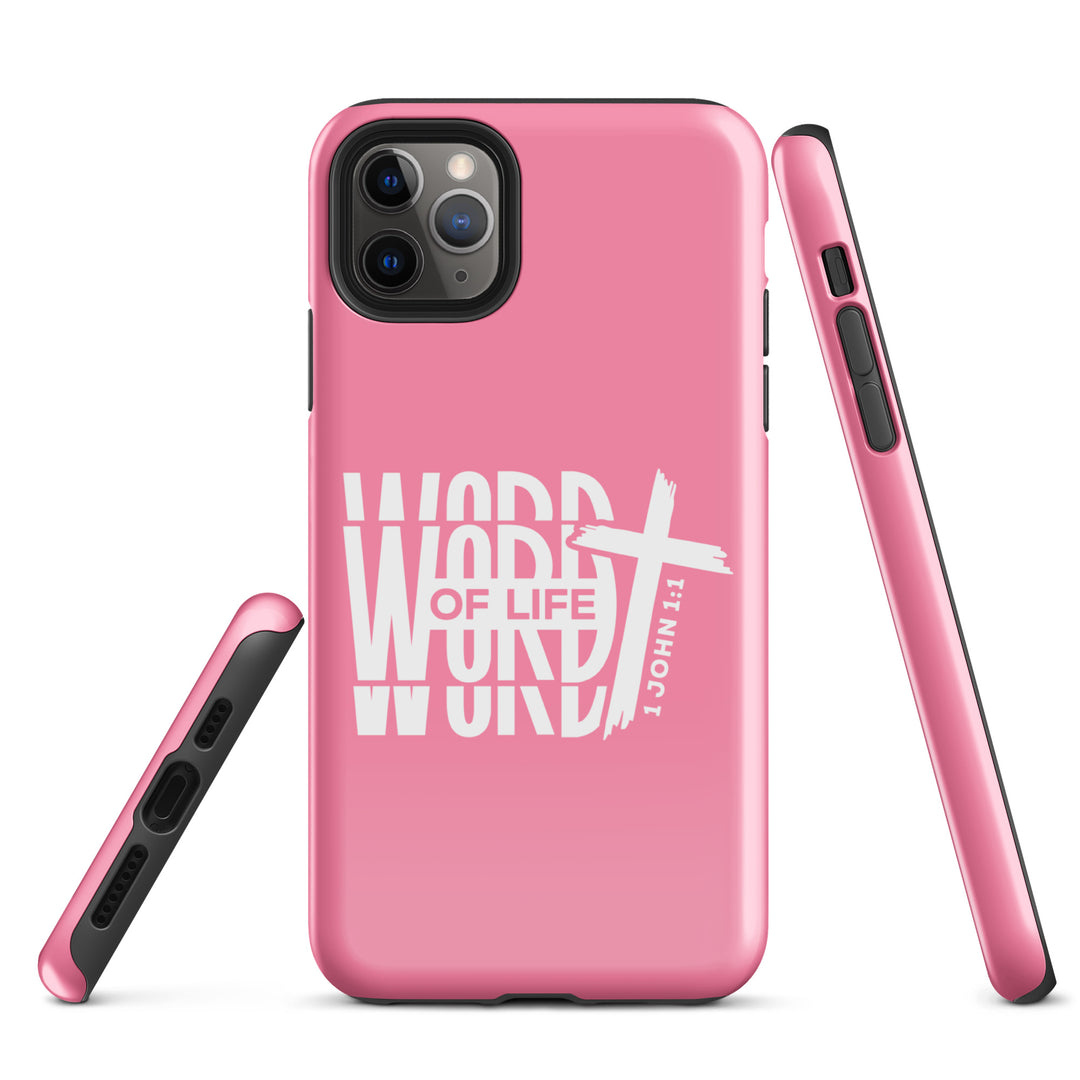 Christian Phone Case Word of Life Cross Pink for iPhone® iPhone® Phone Cases   