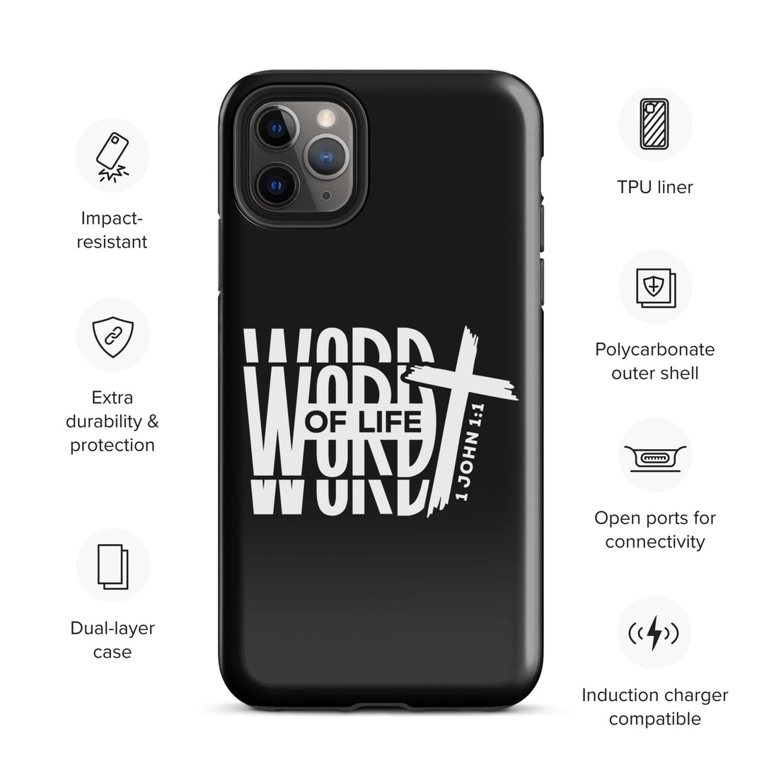 Christian Phone Case Word of Life Black for iPhone® iPhone® Phone Cases   