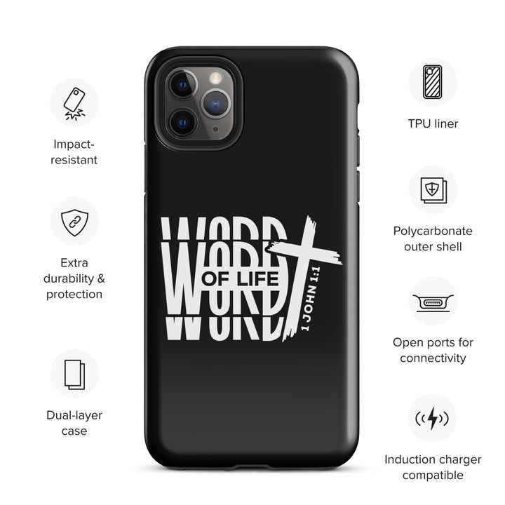 Christian Phone Case Word of Life Black for iPhone® iPhone® Phone Cases   