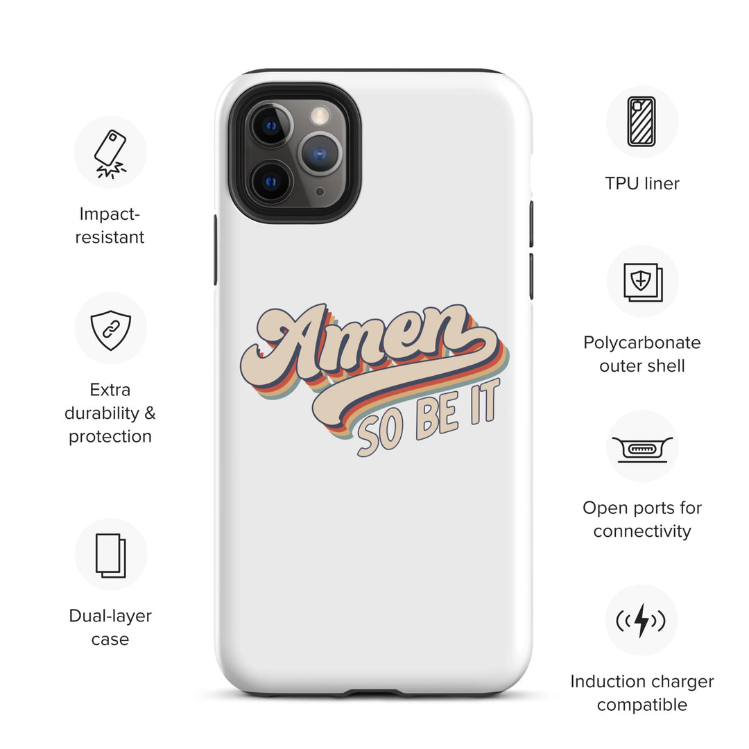 Christian Phone Case Amen So Be It White for iPhone® iPhone® Phone Cases   