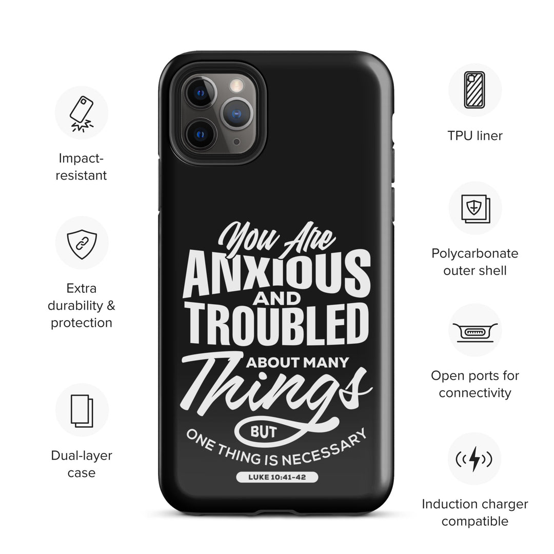 Christian Phone Case Anxious And Troubled Black for iPhone® iPhone® Phone Cases   