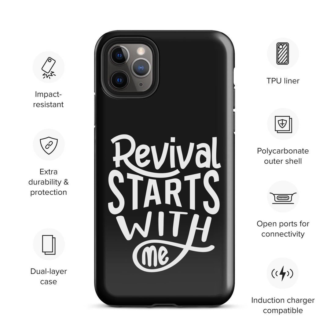 Christian Phone Case Revival Starts With Me Black for iPhone® iPhone® Phone Cases   