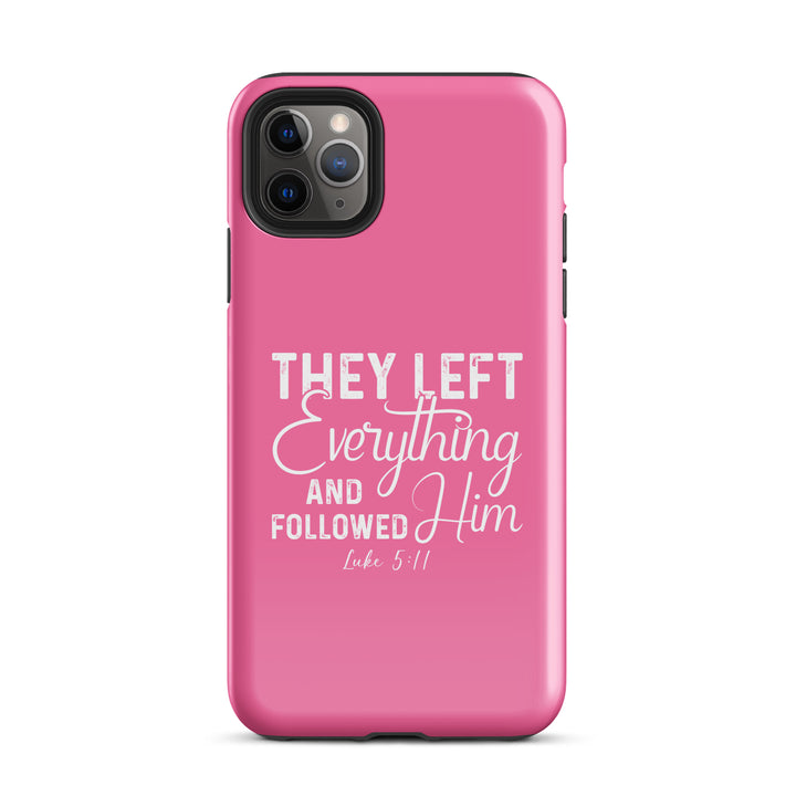 Christian Phone Case Left Everything Pink for iPhone® iPhone® Phone Cases Glossy iPhone 11 Pro Max 