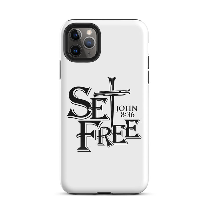 Christian Phone Case Set Free White for iPhone® iPhone® Phone Cases Glossy iPhone 11 Pro Max 