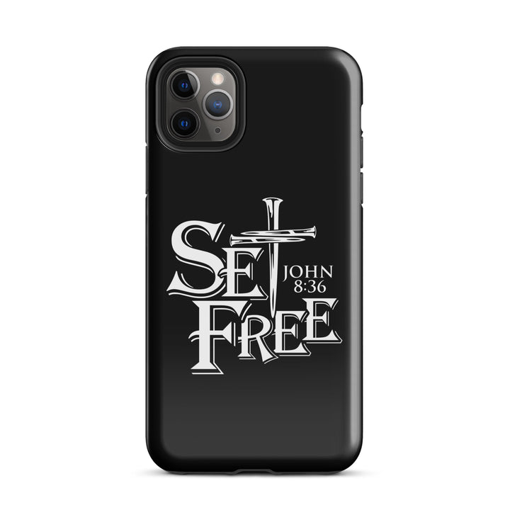 Christian Phone Case Set Free Black for iPhone® iPhone® Phone Cases Glossy iPhone 11 Pro Max 