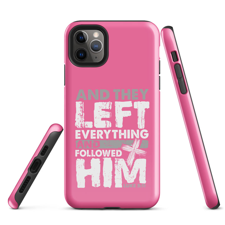 Christian Phone Case Left Everything Cross Pink for iPhone® iPhone® Phone Cases   