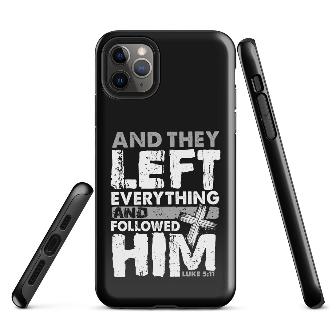 Christian Phone Case Left Everything Cross Black for iPhone® iPhone® Phone Cases   