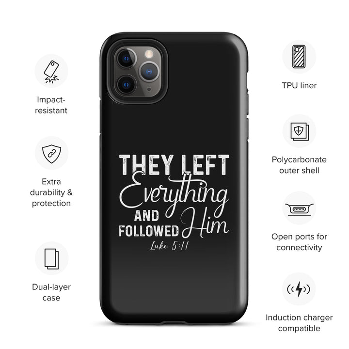 Christian Phone Case Left Everything Black for iPhone® iPhone® Phone Cases   