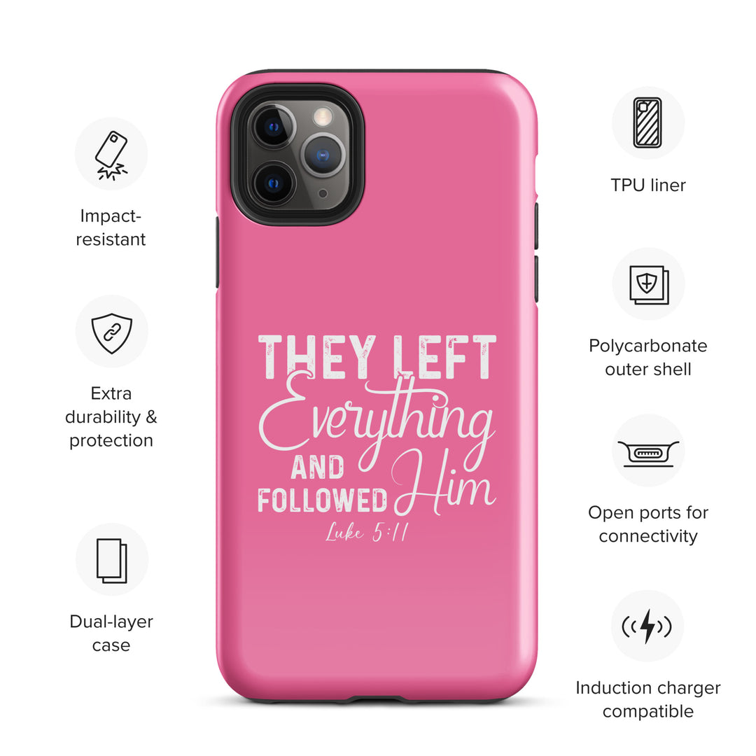 Christian Phone Case Left Everything Pink for iPhone® iPhone® Phone Cases   