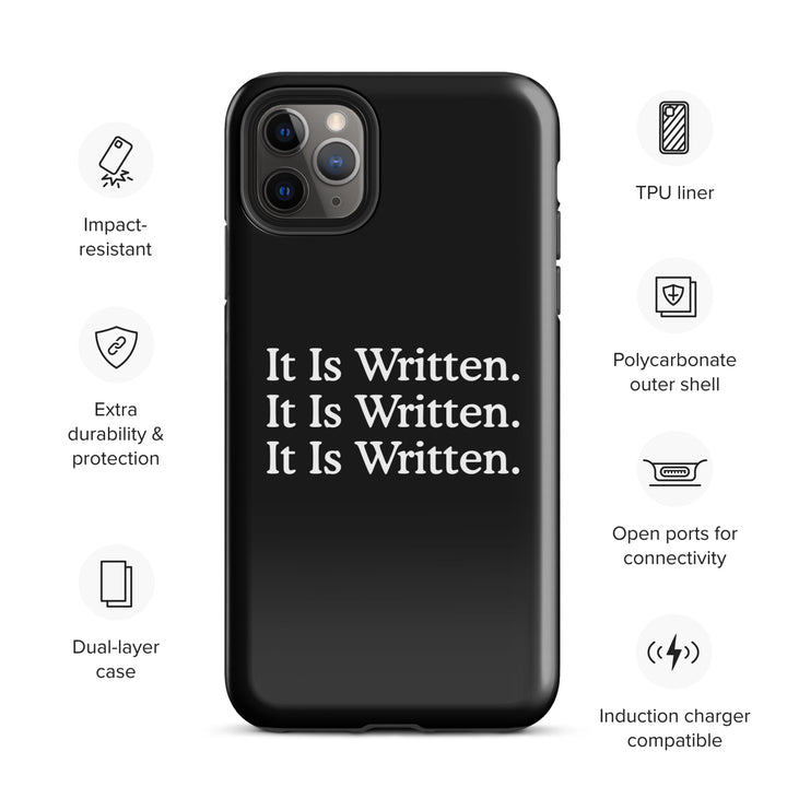 Christian Phone Case It Is Written Black for iPhone® iPhone® Phone Cases   